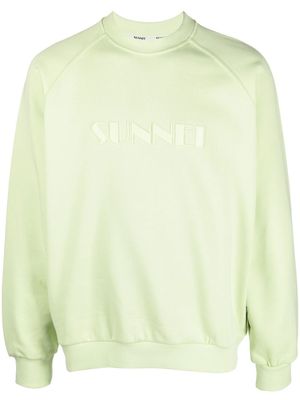 Sunnei sweat à logo brodé - Vert