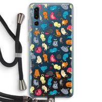 Kleurrijke katten: Huawei P20 Pro Transparant Hoesje met koord