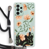 Peachy flowers: Samsung Galaxy A52s 5G Transparant Hoesje met koord