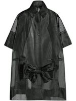 Maison Margiela manteau en tulle à détail de nœud - Noir - thumbnail