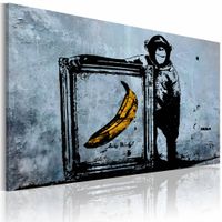 Schilderij - Inspired by Banksy , wanddecoratie , premium print op canvas - thumbnail