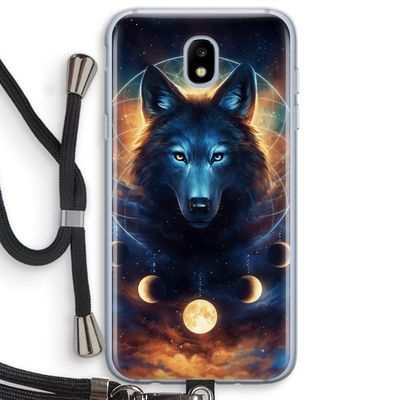 Wolf Dreamcatcher: Samsung Galaxy J5 (2017) Transparant Hoesje met koord