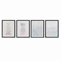 Schilderij DKD Home Decor Berg (30 x 3 x 40 cm) (4 Stuks)