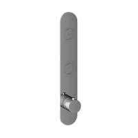 Hotbath Cobber afbouwdeel inbouwthermostaat met 2 pushbuttons verticale plaatsing chroom PB066EXTCR