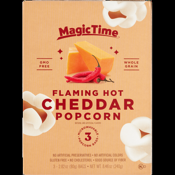 Magic Time Flaming Hot Cheddar Popcorn 3 x 80 g bij Jumbo