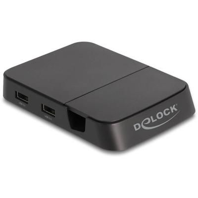 Delock 88018 USB-C, USB-A 2.0, HDMI Smartphone-dockingstation Zwart Geschikt voor: Smartphones mit USB-C Anschluss