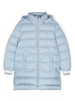 Herno Kids logo-plaque padded jacket - Bleu