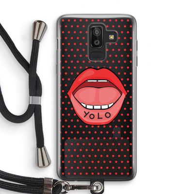 Yolo Denise: Samsung Galaxy J8 (2018) Transparant Hoesje met koord