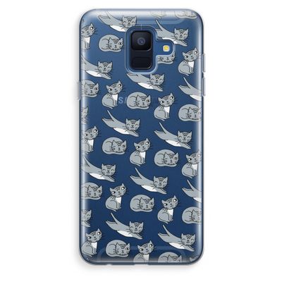 Poezen: Samsung Galaxy A6 (2018) Transparant Hoesje