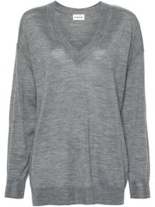 P.A.R.O.S.H. pull en maille fine à col v - Gris