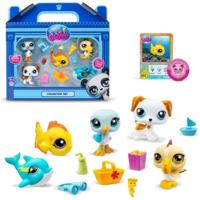 BANDAI - Littlest Pet Shop - Set da collezione Tema spiaggia - 5 animali e accessori - BF00517