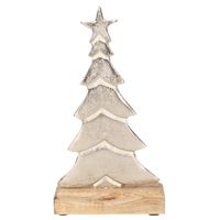 Decoratie kerstboom houten voet 24 cm   -