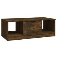 vidaXL Salontafel 102x50x36 cm bewerkt hout gerookt eikenkleurig - thumbnail