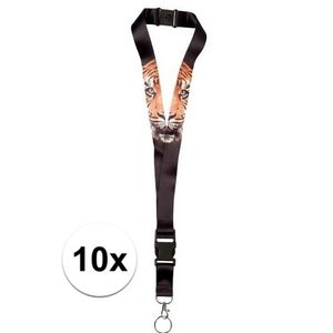 10 x keycord tijger 2 x 50 cm   -