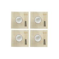 Sushi-set DKD Home Decor Bamboe Keramiek Wit Orientaals 14,5 x 14,5 x 31 cm (16 Onderdelen)