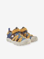 Trekkingsandalen voor meisjes met teenbescherming SALAMA FINKID jeansblauw
