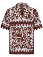 Valentino Garavani chemise en coton à manches courtes - Marron