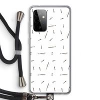 Hipster stripes: Samsung Galaxy A72 5G Transparant Hoesje met koord