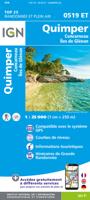 Wandelkaart - Topografische kaart 0519ET Quimper, Concarneau, Fouesnant, Beg-Meil, iles de Glénan | IGN - Institut Géographique National