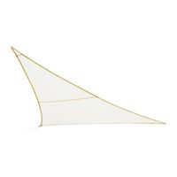 Polyester schaduwdoek/zonnescherm Curacao driehoek wit 3 x 3 x 3 meter Polyester schaduwdoek/zonnescherm Curacao driehoek wit 3 x 3 x 3 meter