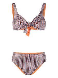 Fisico bikini à imprimé géométrique - Orange