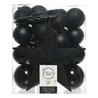 Kerstballen Decoris Zwart Plastic