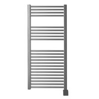 Sanicare elektrische design radiator 60x112cm zilvergrijs met Bluetooth en thermostaat rechts chroom - thumbnail