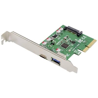 Digitus DS-30225 2 poorten USB 3.1 Gen 2-controllerkaart USB-A, USB-C PCIe