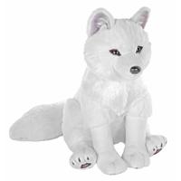 Wild Republic poolvos knuffel - pluche - wit - 30 cm - zittend