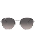 Ray-Ban logo-print round-frame sunglasses - Argent - thumbnail