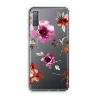 Geschilderde bloemen: Samsung Galaxy A7 (2018) Transparant Hoesje