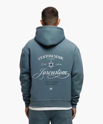 Jorcustom Handscript Oversized Hoodie Heren Blauw - Maat XS - Kleur: Blauw | Soccerfanshop