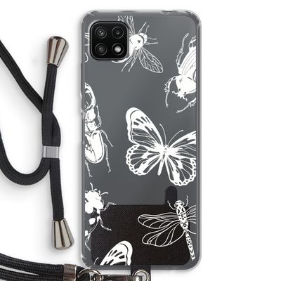 Tiny Bugs: Samsung Galaxy A22 5G Transparant Hoesje met koord