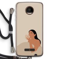 Fresh coffee: Motorola Moto Z Force Transparant Hoesje met koord