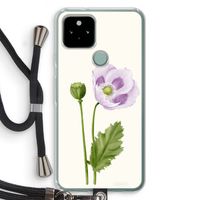 Purple poppy: Pixel 5 Transparant Hoesje met koord