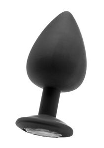 Extra Large Diamond Butt Plug - Black