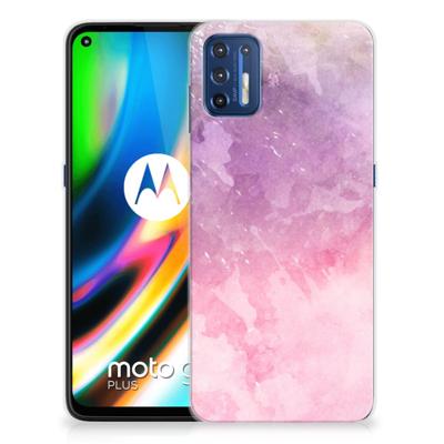 Smartphone hoesje Motorola Moto G9 Plus Pink Purple Paint
