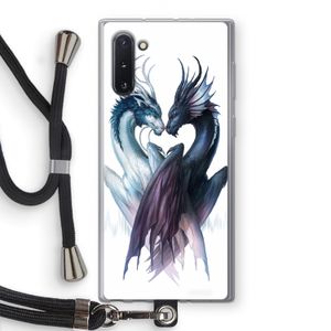 Yin Yang Dragons: Samsung Galaxy Note 10 Transparant Hoesje met koord