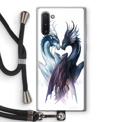 Yin Yang Dragons: Samsung Galaxy Note 10 Transparant Hoesje met koord