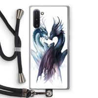 Yin Yang Dragons: Samsung Galaxy Note 10 Transparant Hoesje met koord