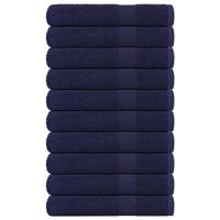 VidaXL Handdoeken frogn 10 st 100x200 cm 360 g/m² marineblauw