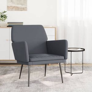 Fauteuil 62x79x79 cm fluweel donkergrijs