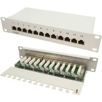 LogiLink NP0041 12 poorten Netwerkpatchpaneel 254 mm (10) CAT 6 1 HE Grijs Ingericht LogiLink NP0041 12 poorten Netwerkpatchpaneel 254 mm (10) CAT 6 1 HE Grijs Ingericht