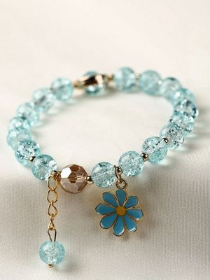 Kleurrijk Kristal Madeliefje Armband