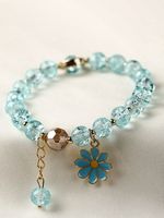 Kleurrijk Kristal Madeliefje Armband - thumbnail