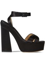 Jimmy Choo sandales Gaia en satin 140 mm - Noir - thumbnail