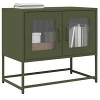 Tv-meubel 68x39x60,5 cm koudgewalst staal olijfgroen