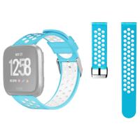 Voor Fitbit versa eenvoudige mode siliconen horlogebandje (baby blauw)