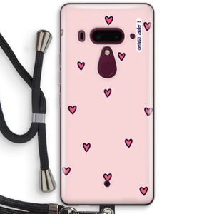 Hartjes: HTC U12+ Transparant Hoesje met koord