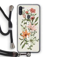 Hello bloemen: Samsung Galaxy A11 Transparant Hoesje met koord